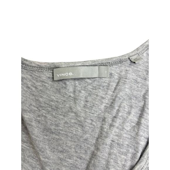 Vince Gray V-Neck T-Shirt Women’s Size L Short Sleeve Lightweight Basic Tee - Picture 2 of 6